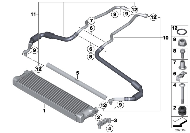 Genuine BMW 17222284261 F13 Engine Oil Cooler Pipe, Flow (Inc. M5 & M6) | ML Performance UK Car Parts