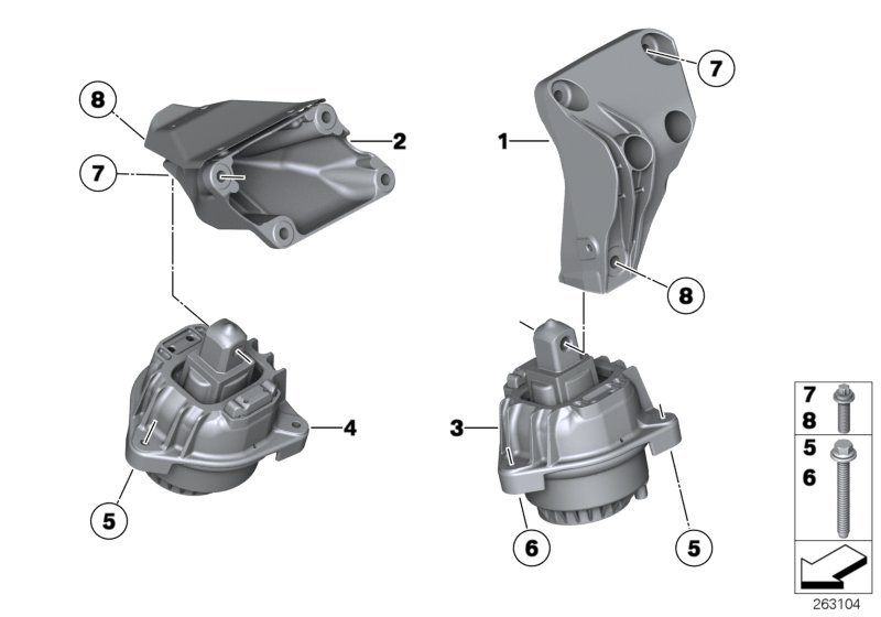 Genuine BMW 22116781236 Engine Supporting Bracket, Right (Inc. 528i & 520i) | ML Performance UK Car Parts