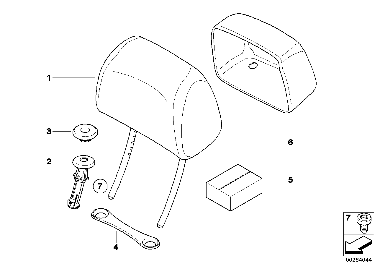 Genuine BMW 52109149542 E71 E70 Headrest Leather CAMEL (Inc. X5 35iX, X5 3.0d & X6 M50dX) | ML Performance UK Car Parts