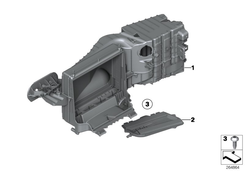 Genuine BMW 64119241190 Filter Housing (Inc. 528iX, 750LiX 4.4 & 650i) | ML Performance UK Car Parts