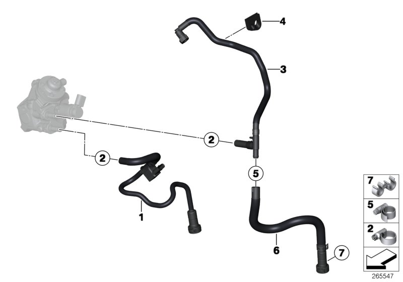 Genuine BMW 13538507680 F36 F31 F20 Fuel Return Line (Inc. 318d, 418d & 316d) | ML Performance UK Car Parts