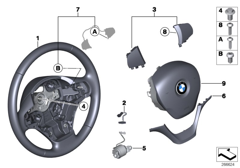 Genuine BMW 32306854753 F22 F20 Leather Steering Wheel (Inc. 330dX, 114d & 116d) | ML Performance UK Car Parts