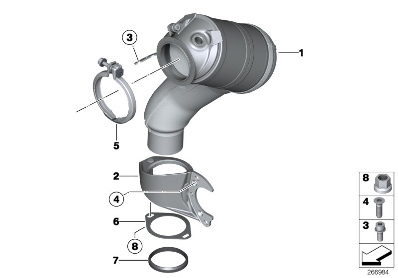 Genuine BMW 18327845884 Holder Catalytic Converter Near Engine ZYL. 1-4 (Inc. M5 & M6) | ML Performance UK Car Parts