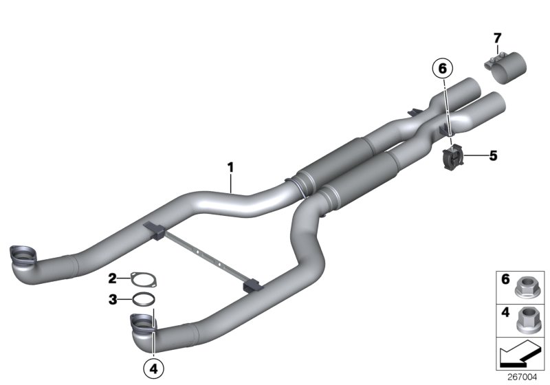 Genuine BMW 18307845471 F13 F12 Exhaust Pipes With Primary Silencer (Inc. M6) | ML Performance UK Car Parts