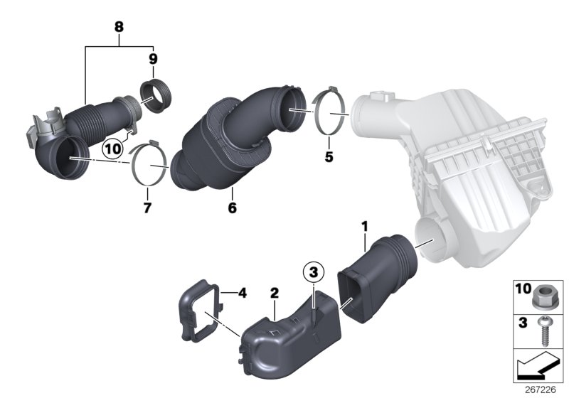 Genuine BMW 13717590592 Air Channel (Inc. 730i, 520i & 528i) | ML Performance UK Car Parts