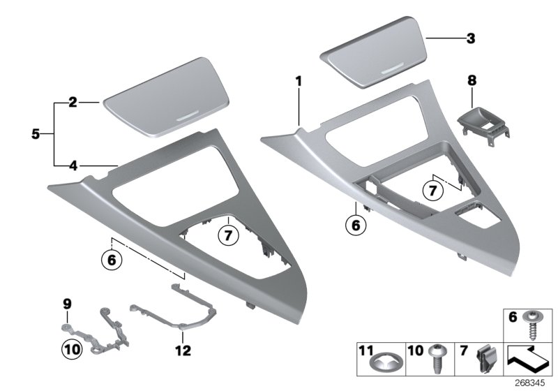 Genuine BMW 51167981500 F06 Trim Panel, Center Console, Wood, Myrtle ALPINA (Inc. ALPINA B6) | ML Performance UK Car Parts