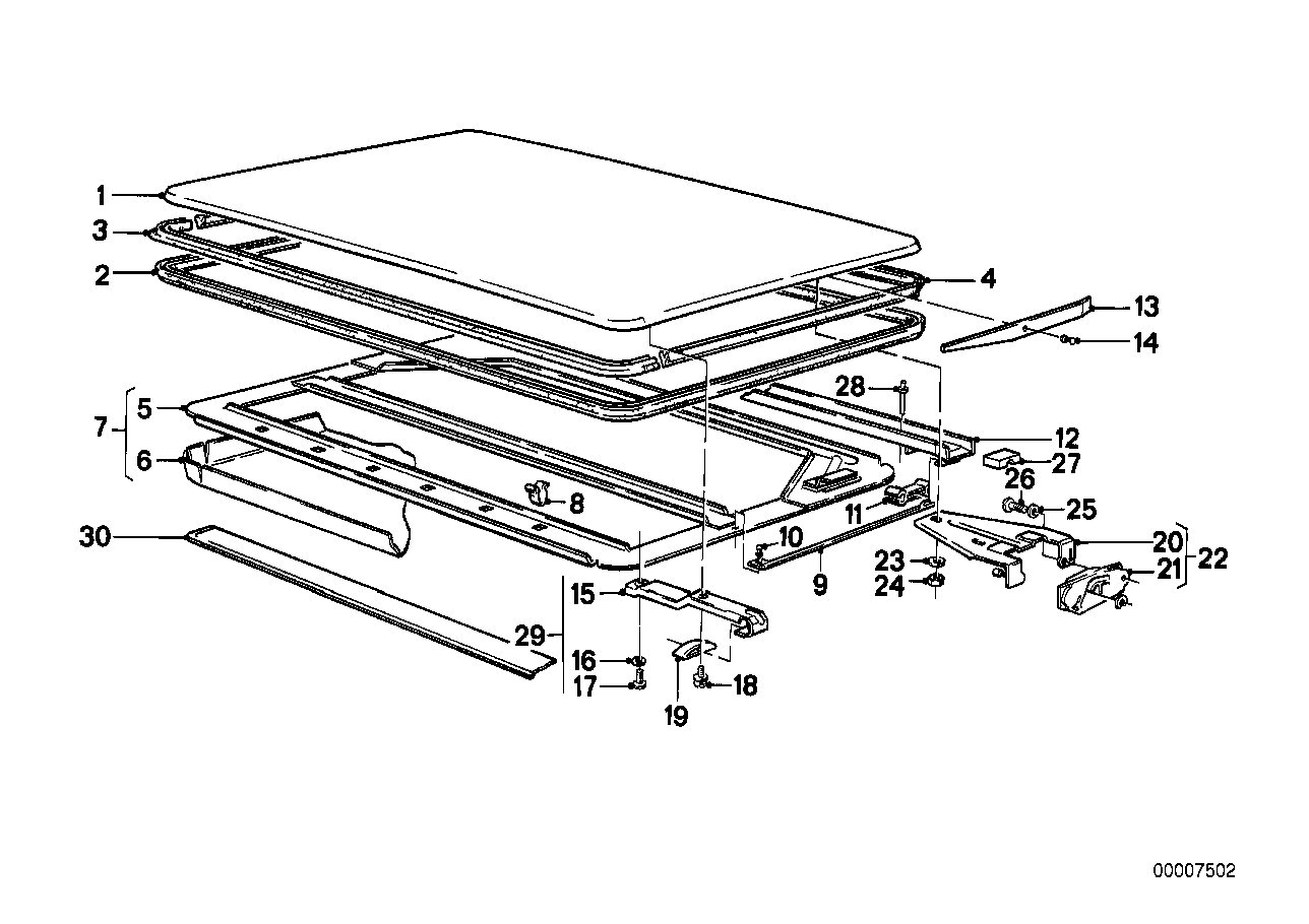 Genuine BMW 54121839551 E24 Ceiling Frame (Inc. 630CSi, 630CS & M6) | ML Performance UK Car Parts