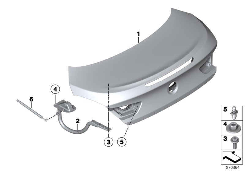 Genuine BMW 41627296004 Right Trunk Lid Hinge (Inc. 650iX 4.4, Alpina B6 & 640dX) | ML Performance UK Car Parts