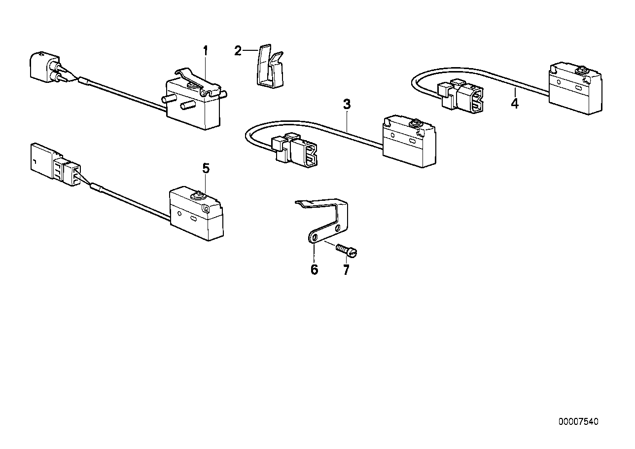 Genuine BMW 61311382372 E30 E36 E31 Microswitch Clip (Inc. 325tds) | ML Performance UK Car Parts