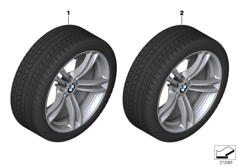 Genuine BMW 36110047976 F13 F12 Wheel & Tire, Winter,Light Alloy Rdc Lc 255/40R19 100V (Inc. M5 & M6) | ML Performance UK Car Parts