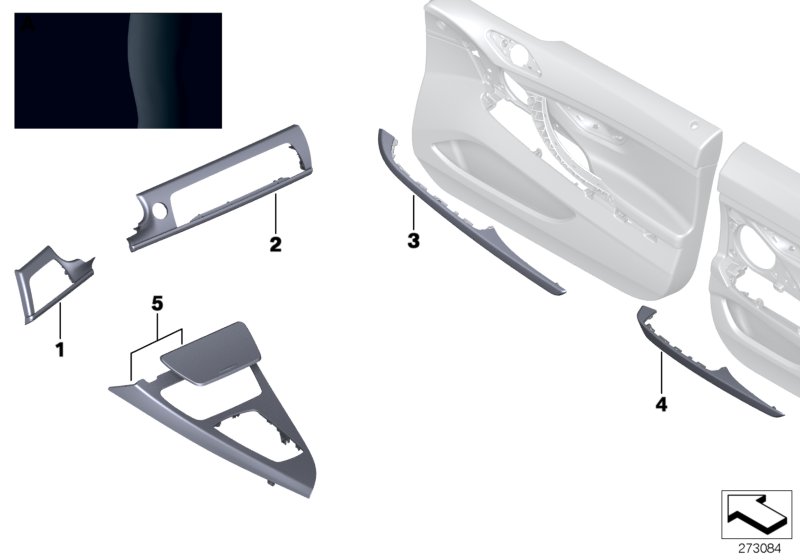 Genuine BMW 51428032937 Wooden Strip, Door Rear Left PIANOLACK SW (Inc. 650iX 4.0, 650i & 640iX) | ML Performance UK Car Parts