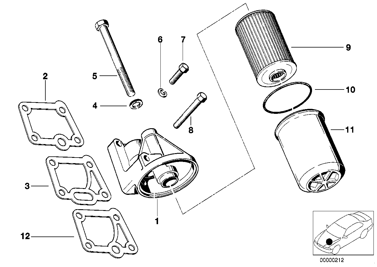 Genuine BMW 11429063138 E24 E32 E12 Set Oil-Filter Element (Inc. 633CSi, M5 3.8 & 533i) | ML Performance UK Car Parts