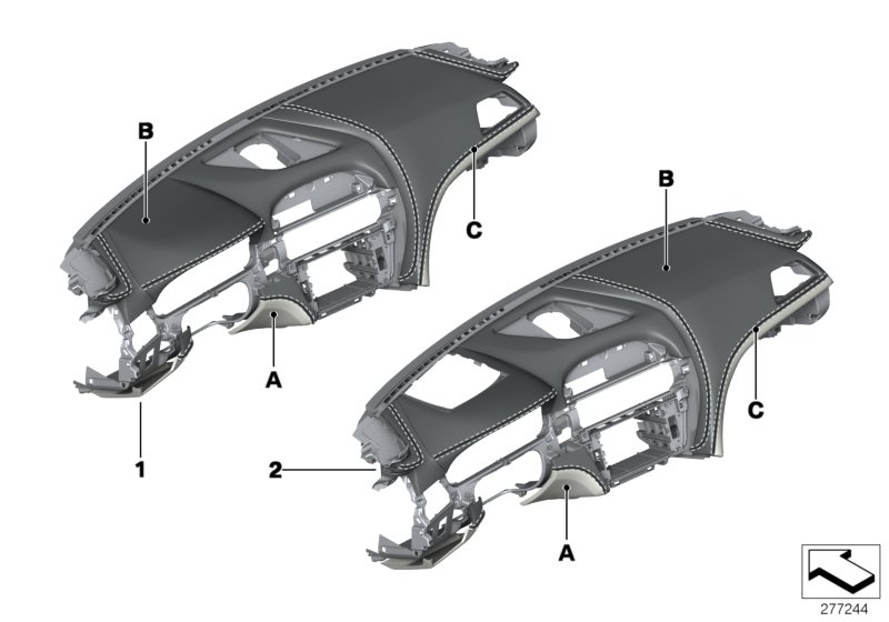 Genuine BMW 51458032945 F13 F12 Trim Panel Dashboard, Leather INDIVIDUAL (Inc. 640iX, 650iX 4.0 & 640i) | ML Performance UK Car Parts