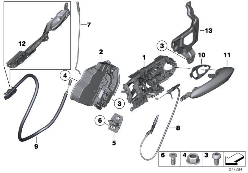 Genuine BMW 51217292575 Cover For Grip, Lower Left (Inc. 750LiX, M6 GT3 & 750dX) | ML Performance UK Car Parts