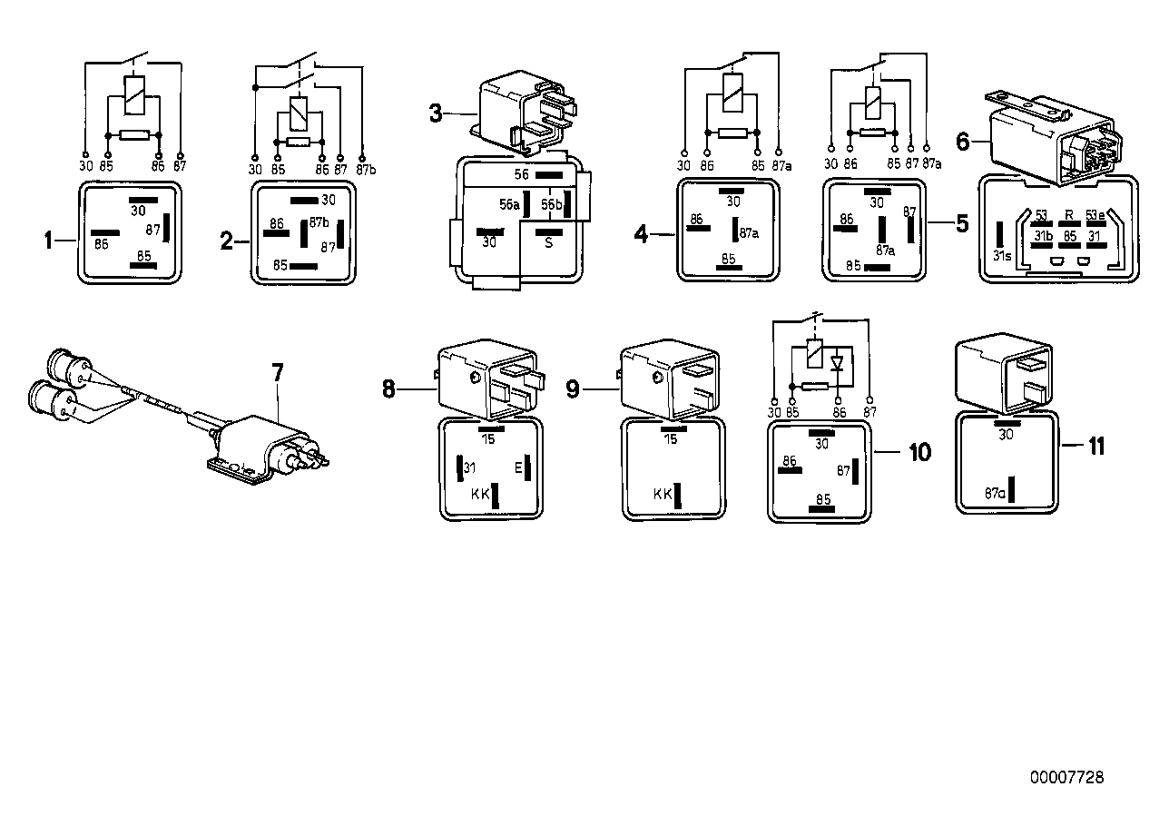 Genuine BMW 61311362386 E12 E30 E24 Relay (Inc. 630CSi, M6 & 728iS) | ML Performance UK Car Parts