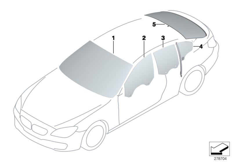 Genuine BMW 51317280755 F13 F12 Green Windshield IR/HUD (Inc. 650iX 4.0, 650iX & 640dX) | ML Performance UK Car Parts