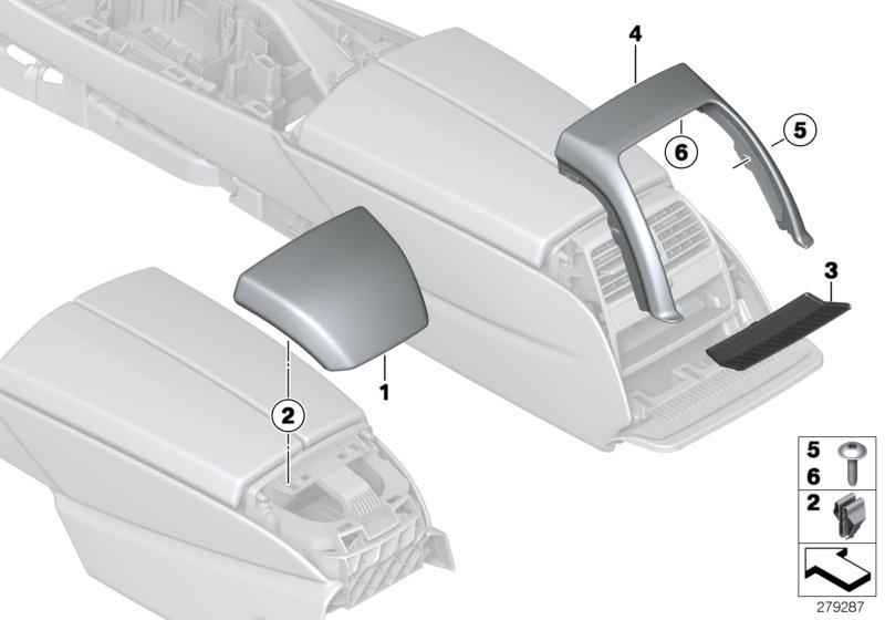 Genuine BMW 51169248474 Cover, Center Console, Leather, Rear SCHWARZ (Inc. 650i, 640iX & 640d) | ML Performance UK Car Parts