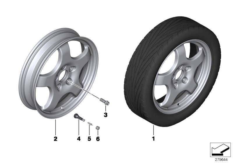 Genuine BMW 36116863416 G11 G30 Emergency Wheel, Light Alloy 4BX18 ET:-1 (Inc. X4 30dX, X3 20i & 740Li) | ML Performance UK Car Parts