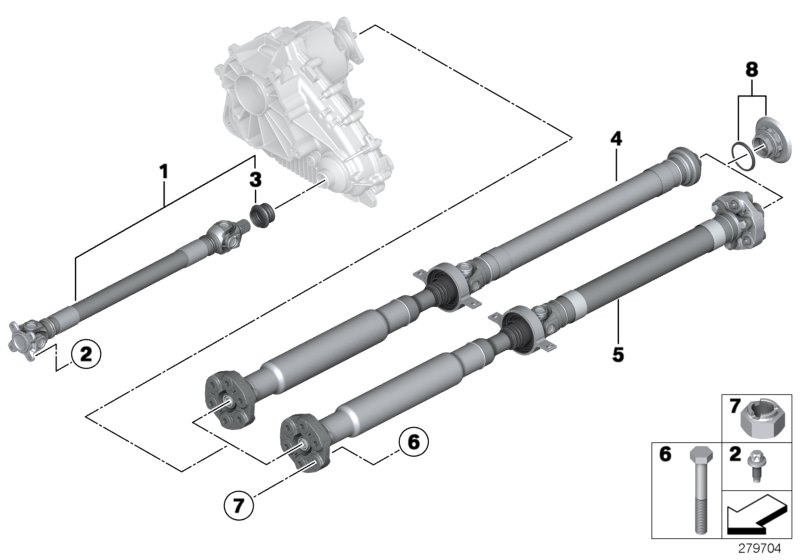 Genuine BMW 26208605866 E72 F15 M Drive Shaft Assy Front L=709mm (Inc. X6 35iX, X6 40dX & X6 30dX) | ML Performance UK Car Parts