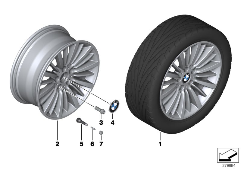 Genuine BMW 36116796249 F36 F32 Disc Wheel, Light Alloy, Reflexsilber 8JX18 ET:34 (Inc. 328iX, 418d & 328dX) | ML Performance UK Car Parts