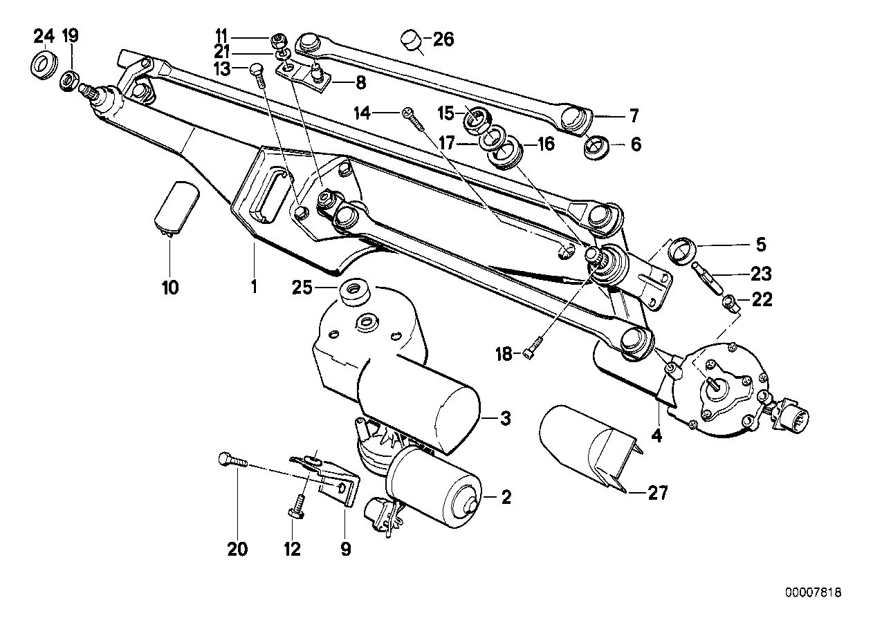 Genuine BMW 61611378704 E34 E32 Wiper Linkage Cover (Inc. 525tds, 735i & 740iL) | ML Performance UK Car Parts