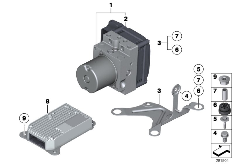 Genuine BMW 34516860157 F10 Rp Hydraulic Unit Dsc (Inc. Hybrid 5) | ML Performance UK Car Parts