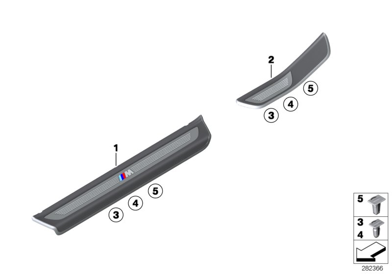 Genuine BMW 51478051705 Trim Panel For Sill Cover, Left M (Inc. 650iX 4.4, 650iX 4.0 & 640dX) | ML Performance UK Car Parts