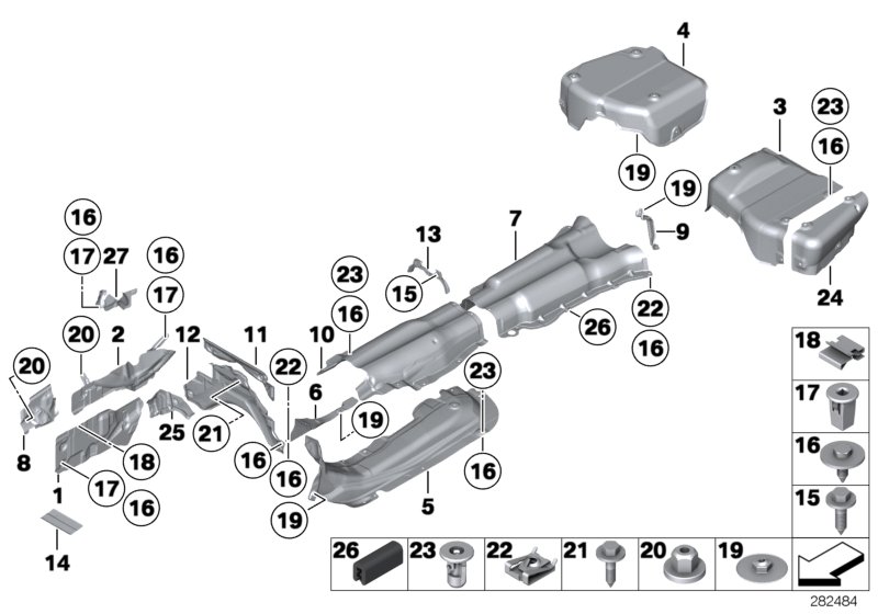 Genuine BMW 51487202855 Tunnel Heat Insulator (Inc. 730Ld, 740LdX & 750LiX) | ML Performance UK Car Parts