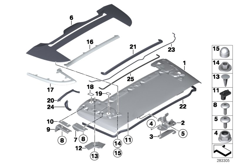 Genuine BMW 51767241554 F12 Seal For Convertible Top Compartment Lid (Inc. 640iX, 650iX & 640d) | ML Performance UK Car Parts