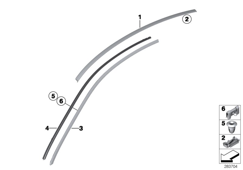 Genuine BMW 51337221330 Finisher, Side Frame Right GLANZSCHWARZ (Inc. 650iX 4.0, 640dX & M6) | ML Performance UK Car Parts