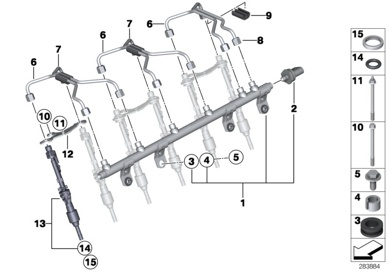 Genuine BMW 13647595405 F82 E93 E88 Bracket Injector (Inc. 228i) | ML Performance UK Car Parts