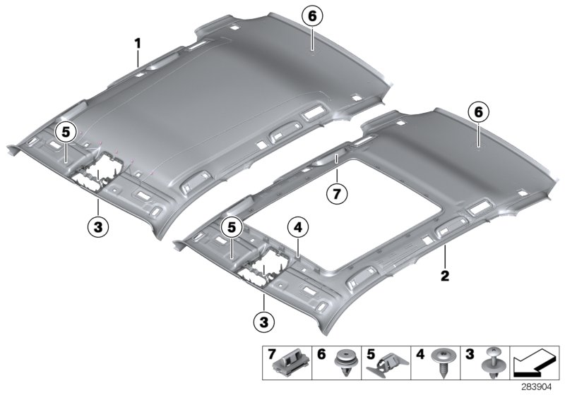 Genuine BMW 51447845190 F25 Headlining Panoramic Roof ANTHRAZIT (Inc. X3) | ML Performance UK Car Parts