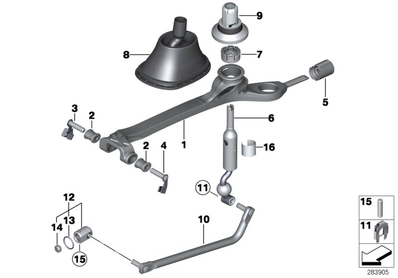 Genuine BMW 25112284894 Shift Lever | ML Performance UK Car Parts