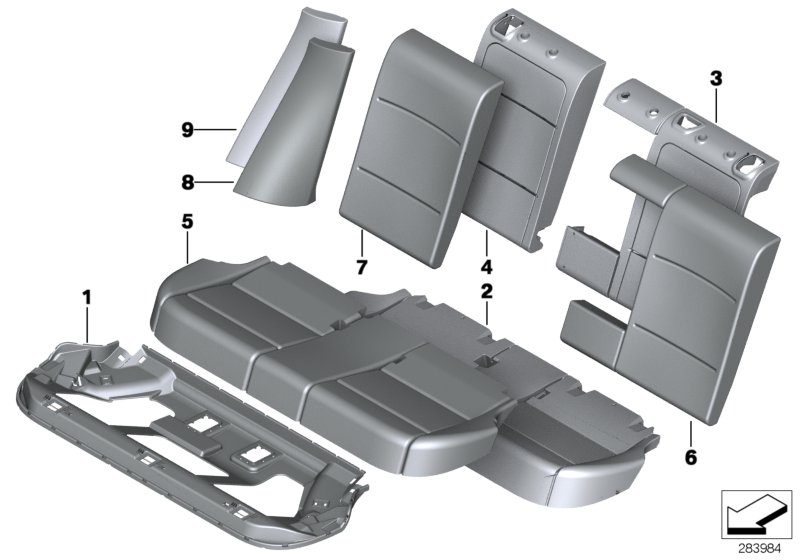 Genuine BMW 52207273005 F25 Side Finisher, Leather, Left BEIGE (Inc. X3) | ML Performance UK Car Parts