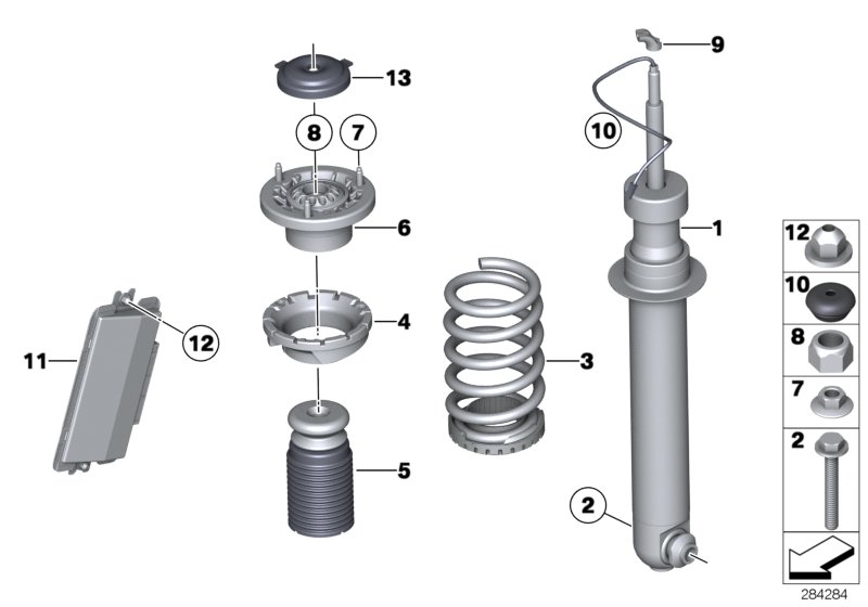 Genuine BMW 33527850118 Spring Strut, Rear (Inc. M6) | ML Performance UK Car Parts