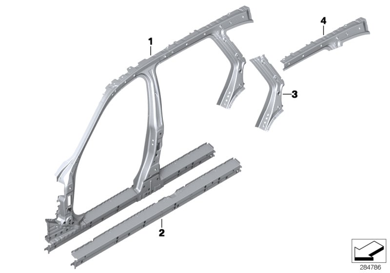 Genuine BMW 41217298006 C-Pillar Support, Right (Inc. 320d, 320d ed & 330d) | ML Performance UK Car Parts