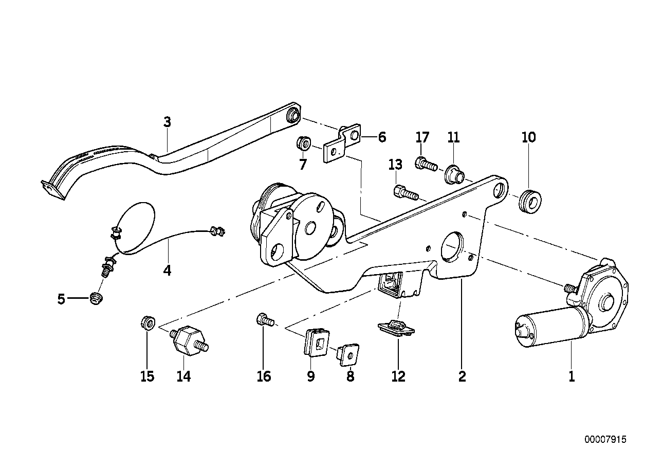 Genuine BMW 61628351859 E34 Motor Crank Arm (Inc. 530i, 525i & 520i) | ML Performance UK Car Parts