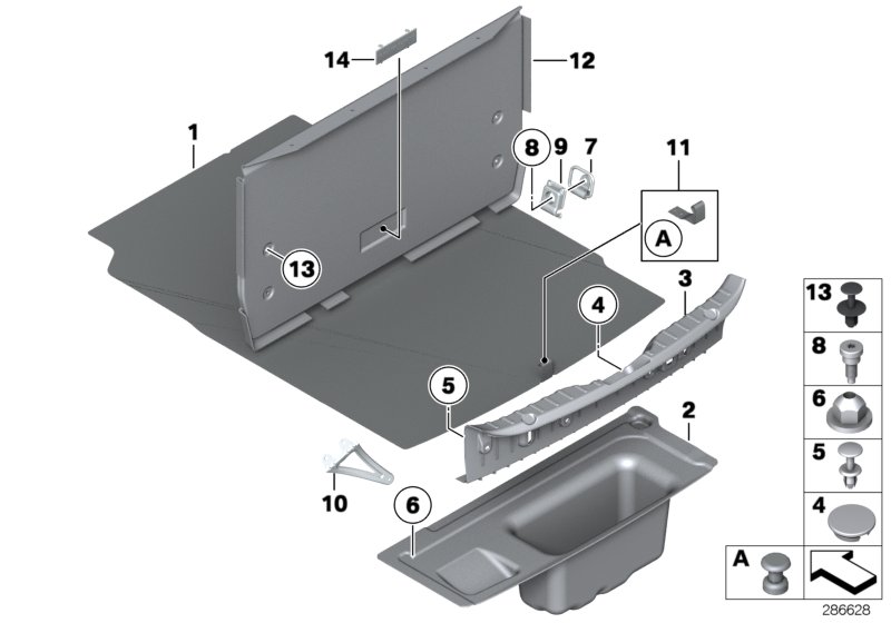 Genuine BMW 51477250076 F10 F10 Trunk Partition Trim Panel (Inc. Hybrid 5) | ML Performance UK Car Parts