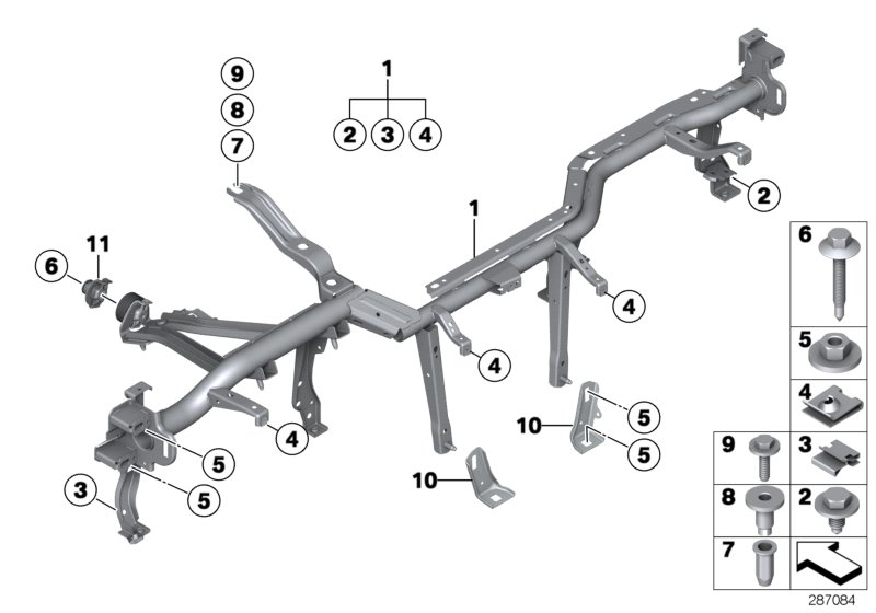 Genuine BMW 51459227017 F34 F30 F80 Holder For Tunnel Support Left (Inc. 428iX, 435dX & M140i) | ML Performance UK Car Parts