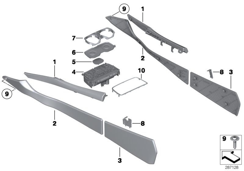 Genuine BMW 51169273425 TriCover, Center Console, Left VENETOBEIGE (Inc. 750LiX, Alpina B7LX & 750i) | ML Performance UK Car Parts