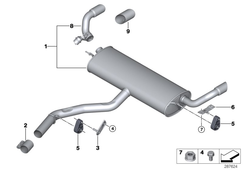 Genuine BMW 18307600244 E71 Rep. Kit For Exhaust Flap (Inc. X6) | ML Performance UK Car Parts