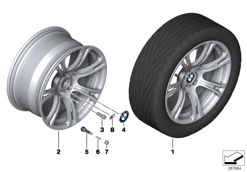 Genuine BMW 36112283950 Alloy Rim Forged 9,5JX19 ET:31 (Inc. M6) | ML Performance UK Car Parts