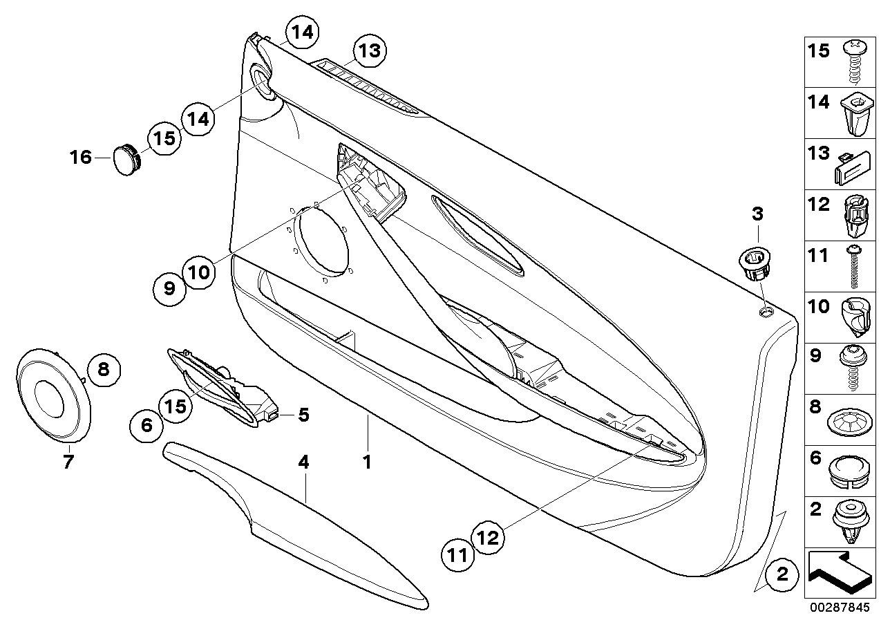 Genuine BMW 51419138413 E63 E64 Soft Pad Armrest, Door Left SCHWARZ (Inc. 650i, 635d & 630i) | ML Performance UK Car Parts