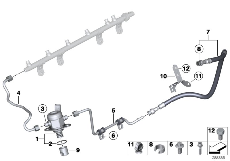 Genuine BMW 13537585426 F46 G32 F48 High Pressure Pipe (Inc. 420iX, M6 & Hybrid 7) | ML Performance UK Car Parts