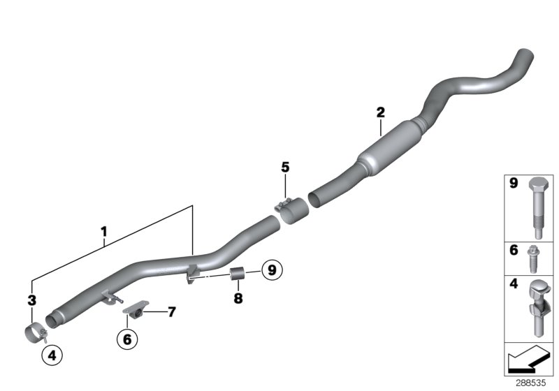 Genuine BMW 18307633123 F33 F36 F30 Front Pipe (Inc. 328i & 428i) | ML Performance UK Car Parts