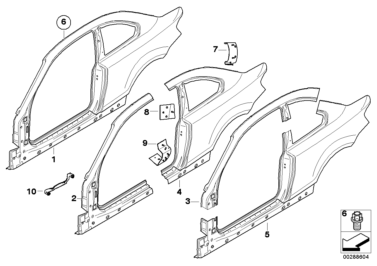 Genuine BMW 41008052628 E82 Right Rear Side Panel (Inc. M Coupé) | ML Performance US Car Parts