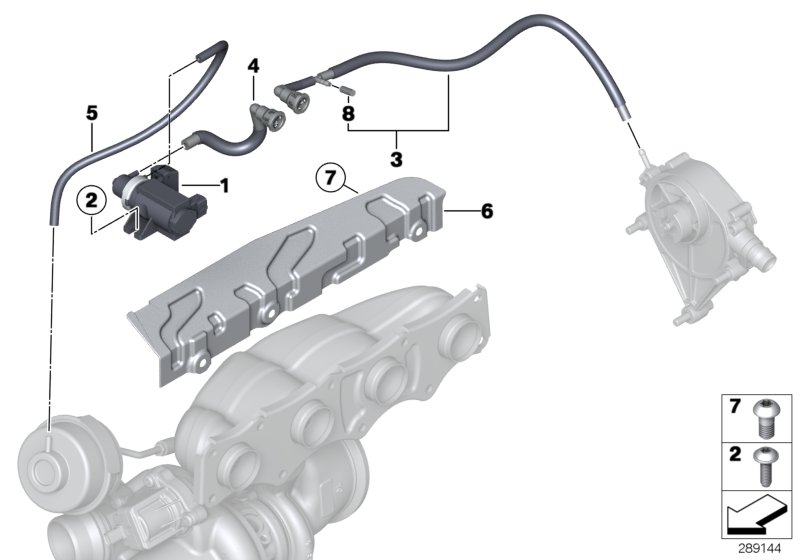 Genuine BMW 11657570642 F11 F34 F22 Vacuum Hose (Inc. X3 20iX, Z4 18i & X4 20iX) | ML Performance UK Car Parts