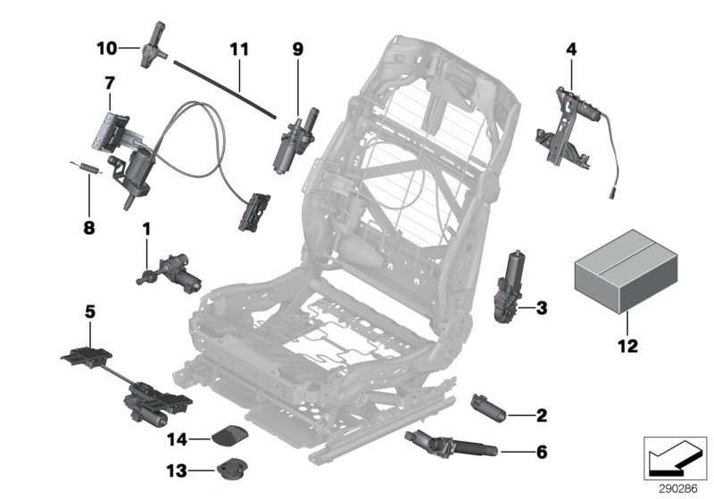 Genuine BMW 52107242074 Drive Unit, Backrest Width Adjustment (Inc. Alpina B7LX, 750iX & 740Li) | ML Performance UK Car Parts