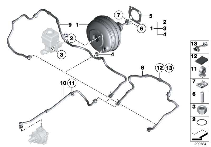 Genuine BMW 11667576784 F01 F02 Vacuum Pipe (Inc. 528i, 730i & 530i) | ML Performance UK Car Parts