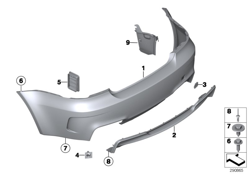 Genuine BMW 51128053878 E82 Bumper Trim Panel, Primed, Rear PDC (Inc. M Coupé) | ML Performance US Car Parts